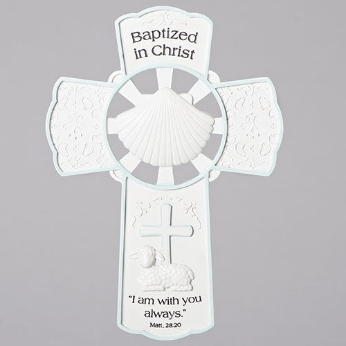 Boy Baptism Wall Cross