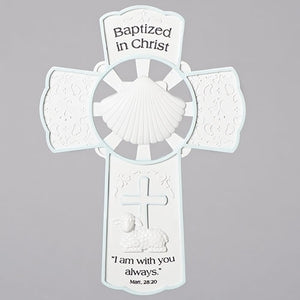 Boy Baptism Wall Cross