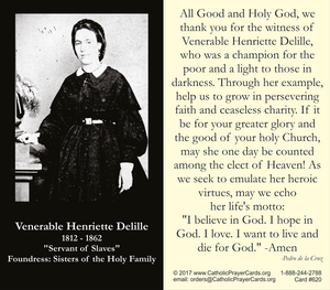 Venerable Henriette Delille Prayer Card