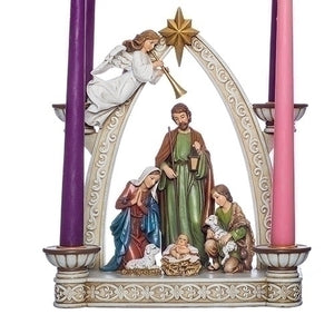 10.25"ADVENT CANDLE HOLDER NATIVITY ARCH