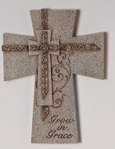 7" WALL CROSS "GROW IN GRACE" - 64927 - Catholic Book & Gift Store 