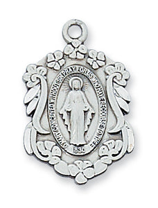 STERLING SILVER MIRACULOUS MEDAL - L582 - Catholic Book & Gift Store 