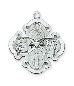 STERLING SILVER 4-WAY CROSS - LC4S - Catholic Book & Gift Store 
