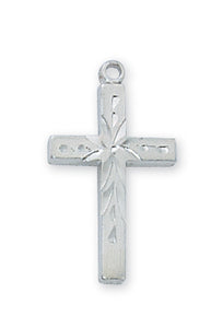 RF/ENGRAVED CROSS 18" CHAIN - RC7002 - Catholic Book & Gift Store 