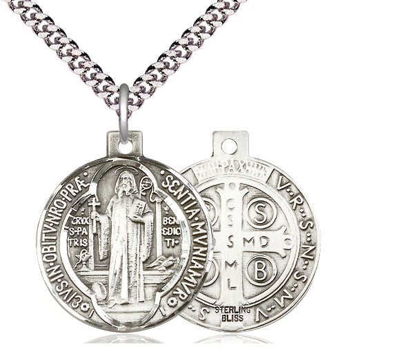 Sterling Silver St Benedict Pendant