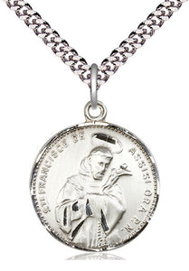 Sterling Silver St Francis of Assisi Pendant