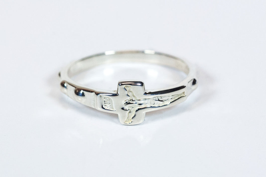 Sterling Silver Rosary Ring