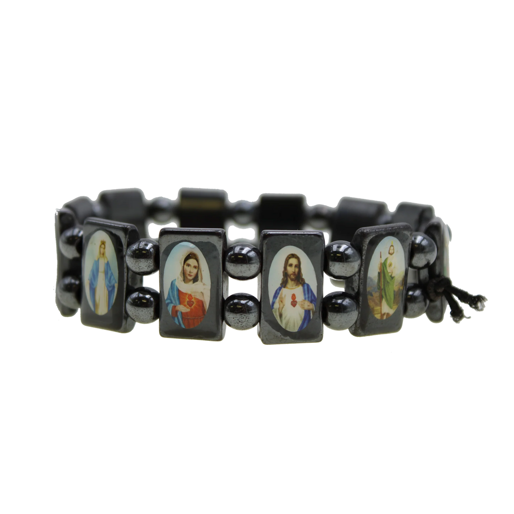 Multi-Saint Hematite Bracelet