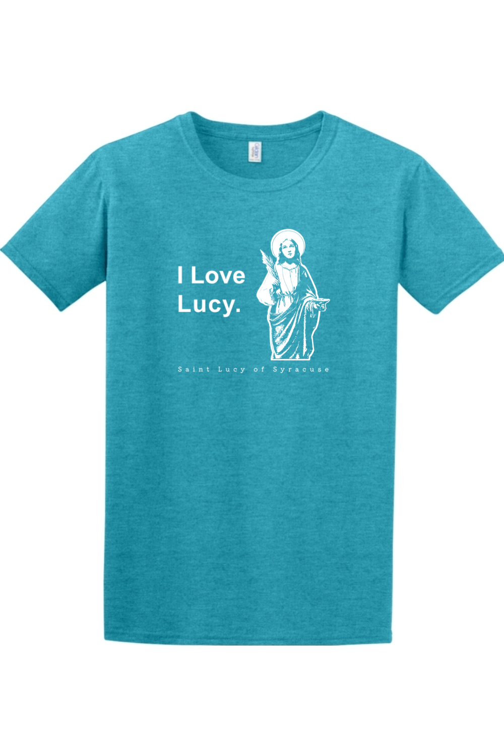 I Love Lucy - St. Lucy Adult T-Shirt: Heather Galapagos Blue / S