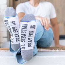 St. Sebastian - Patron of Athletes Kids Socks: Green and Gold