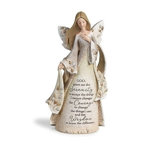 Serenity Prayer Angel Figure 8.5"H