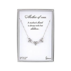 MOTHER OF THREE NECKLACE GIFT BOX