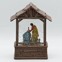 Confetti Lites Lighted Swirl Nativity Stable with Holy Family