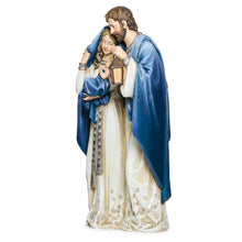Holy Family Embracing the Christ Child in Blue & Silver