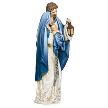Holy Family Embracing the Christ Child in Blue & Silver
