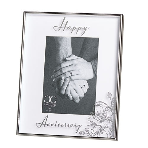 HAPPY ANNIVERSARY FRAME 4X6 FLOAT CAROLINE COLLECTION