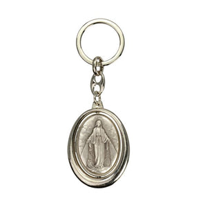 Our Lady of Grace and Saint Christopher Keychain