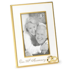 Caroline Collection 50th Anniversary White & Gold Rings Picture Frame