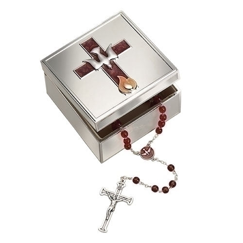 Confirmation Keepsake Box with Dove and Flame