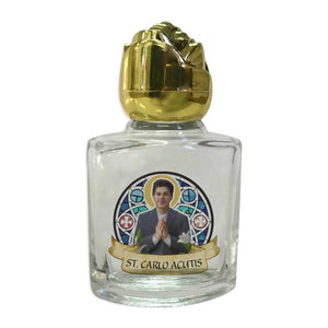 Glass Saint Carlo Acutis Holy Water Bottle
