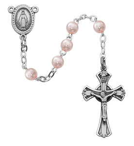 Pink Glass Rosary