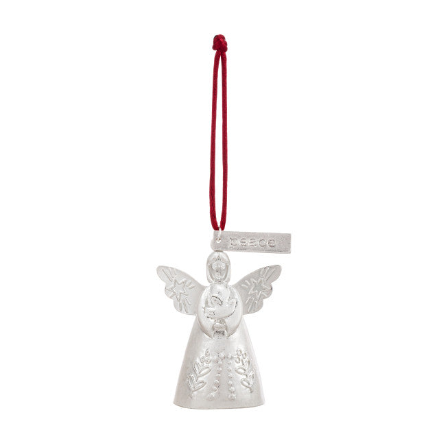 Mini Bell Angel Ornament - Peace