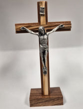 Standing Two-tone Wood Crucifix