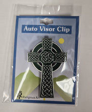 Green Celtic Cross Visor Clip