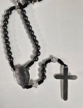 St. Michael Hematite Corded Rosary