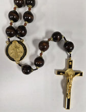 St. Benedict Medal Wood Wall Rosary