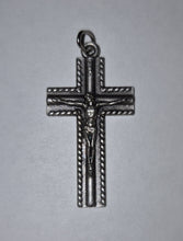 Oxidized Silver Rosary Crucifix