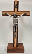 Standing Two-tone Wood Crucifix