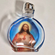 Sacred Heart Glass Holy Water Bottle