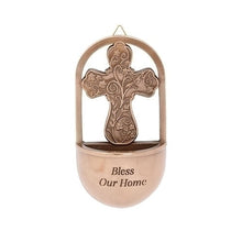 "Bless Our Home" Bronze Holy Water Font