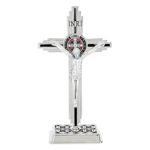 Standing Silver St. Benedict Crucifix