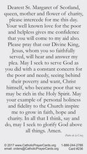St. Margaret of Scotland Prayer Card