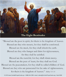 The Eight Beatitudes Prayer Card