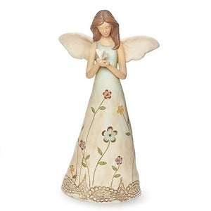 LED Angel with Butterfly Porcelain Figure