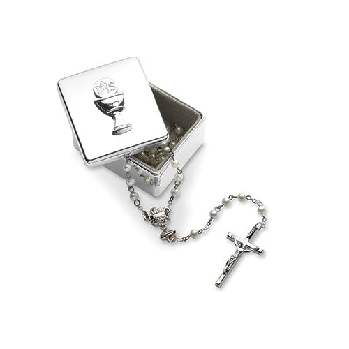 Silver Communion Keepsake Box