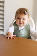 Meal Blessing Silicone Bib: Sage Green