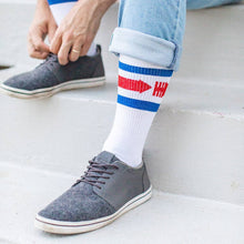 St. Sebastian - Patron of Athletes Kids Socks: Red and Blue