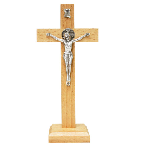 Standing Brown St. Benedict Crucifix