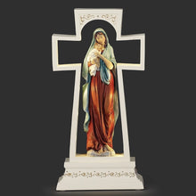 Lighted Madonna & Child Cross