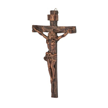 Rustic Bronze Finished Wall Crucifix with Christ Figure