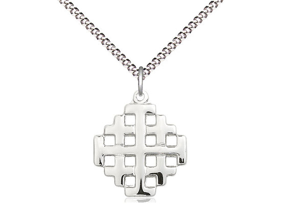 Jerusalem Cross/ Small Sterling Medal