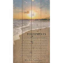 Footprints Wood Panel Plaque