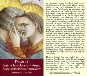 Sts. Joachim & Anne Prayer Card