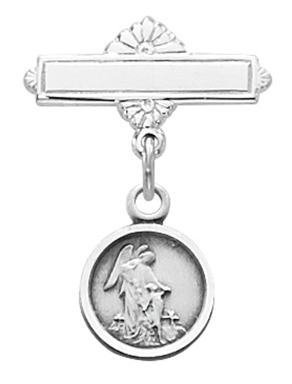 Sterling Guardian Angel Pendant/Baby Pin