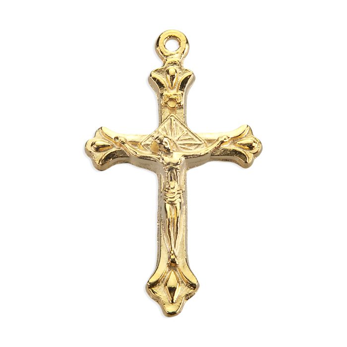 Gold Color Oxidized Crucifix