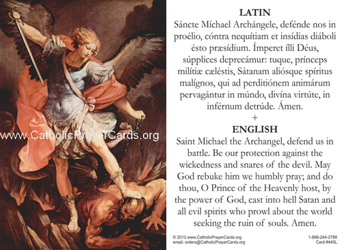 BILINGUAL - St. Michael Prayer (Latin/English)